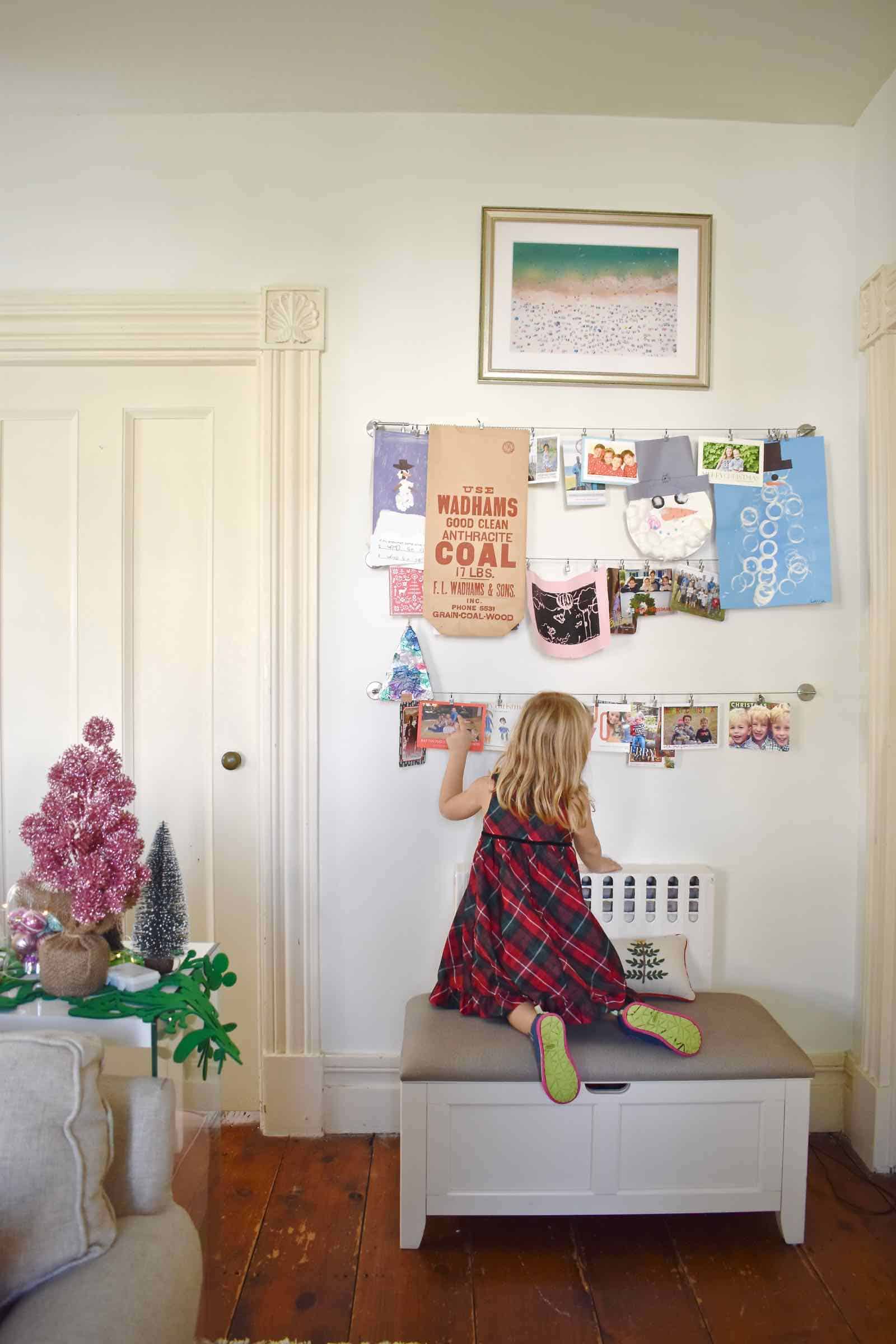 hanging christmas cards