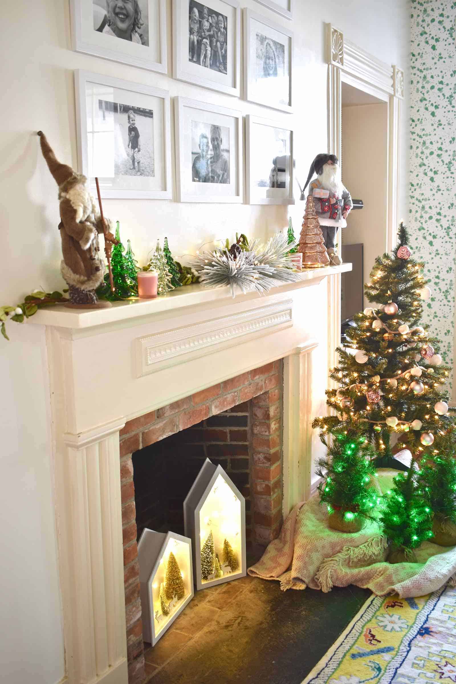 fireplace in playroom