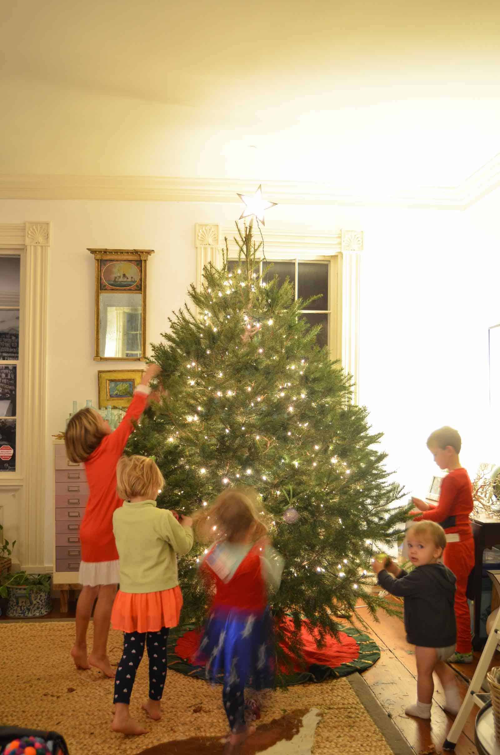 decorating the christmas tree