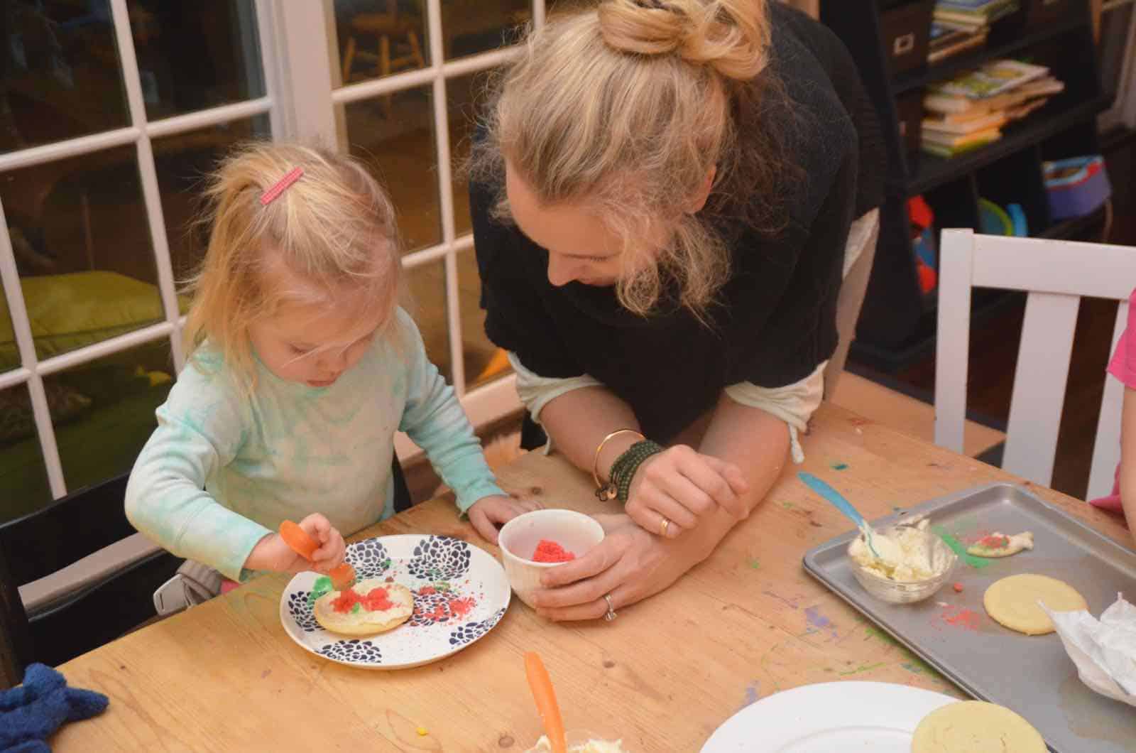 making christmas cookies