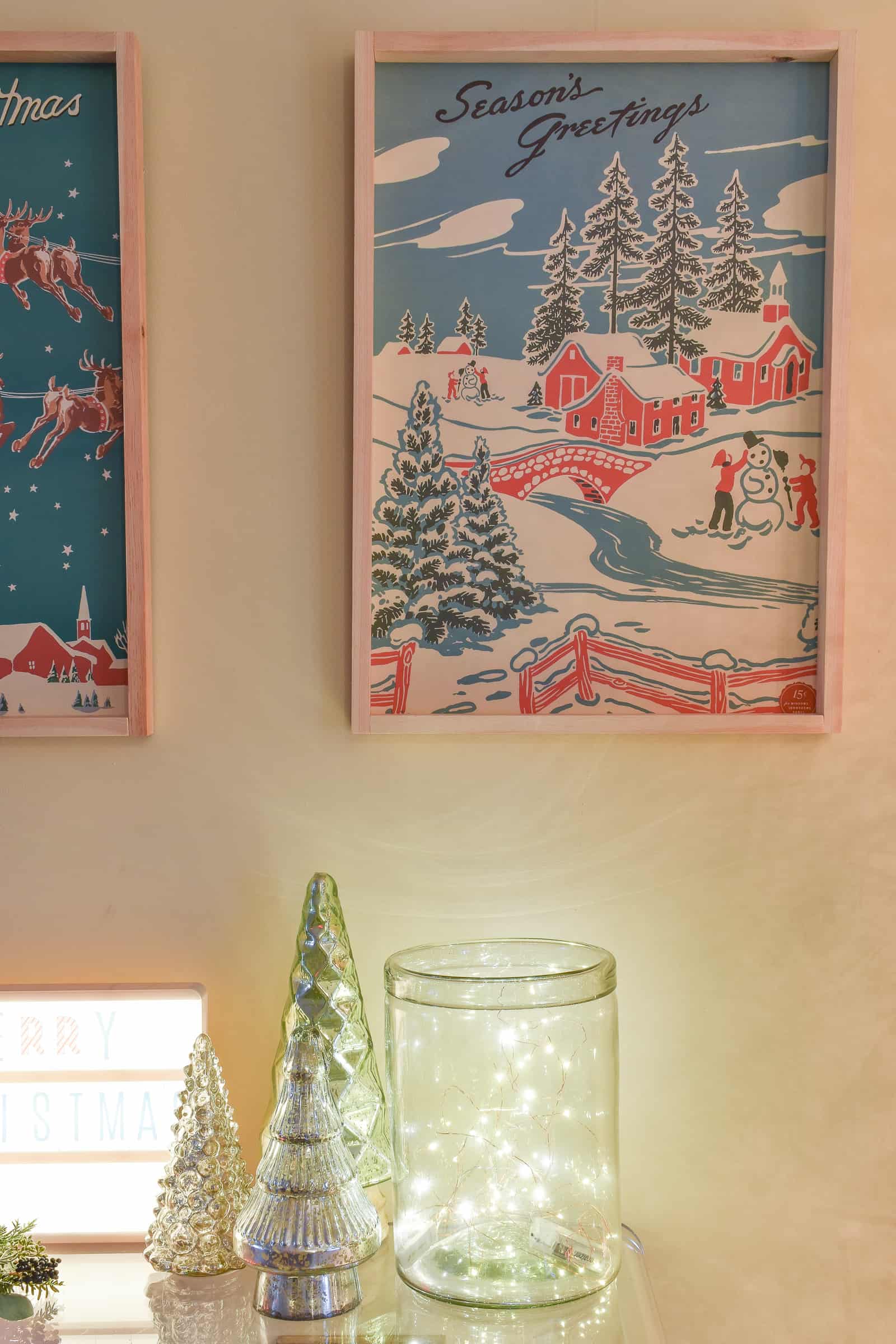 DIY Retro Christmas Art - At Charlotte's House