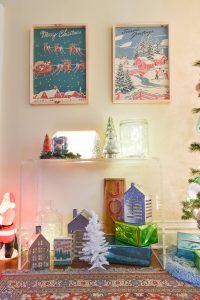 artwork hanging in santa's house