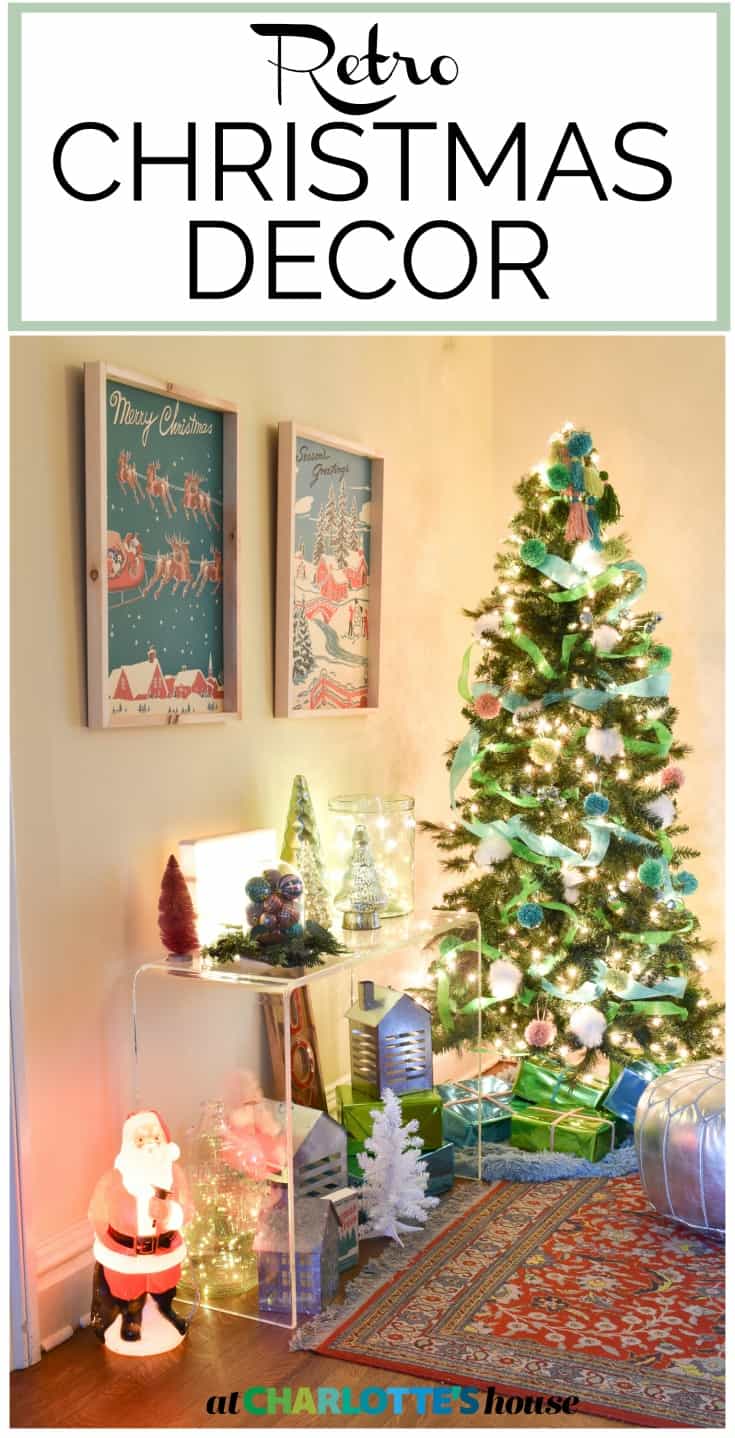 fun and colorful retro christmas decor