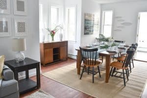 dining room in bloggers heart habitat open concept space