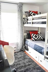 shared boys room in newly built habitat home