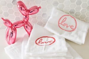Embossed Dish Towel for Valentine’s Day