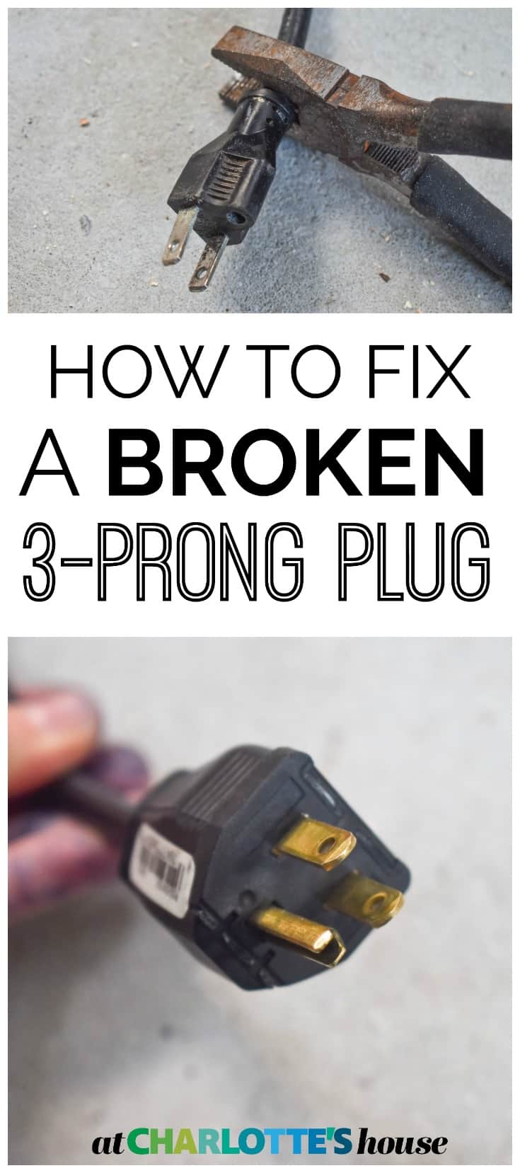 it's much easier than you think to replace a broken 3-prong plug