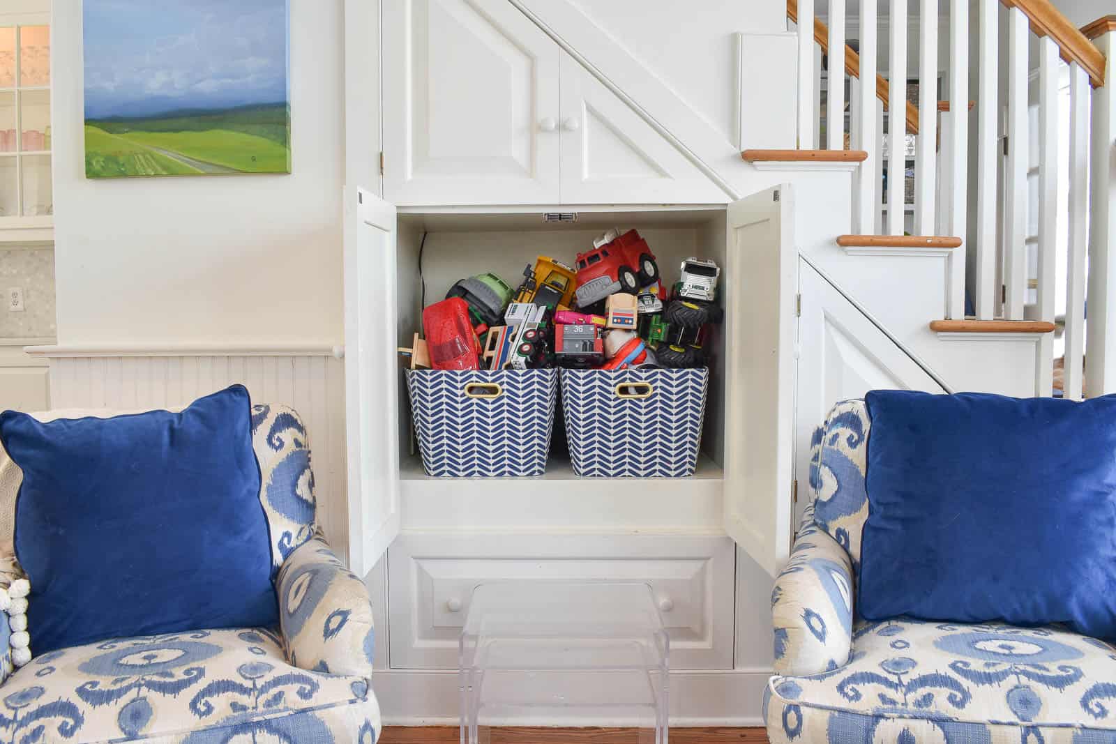 family room storage solution