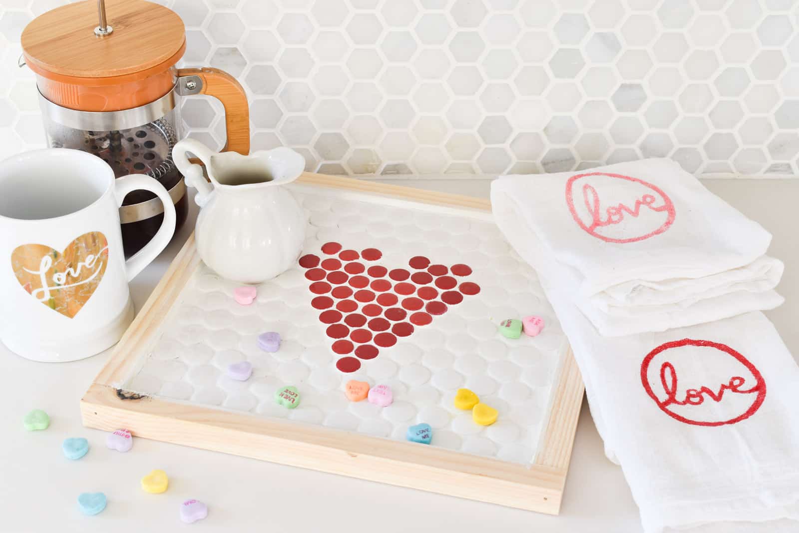 tile heart trivet