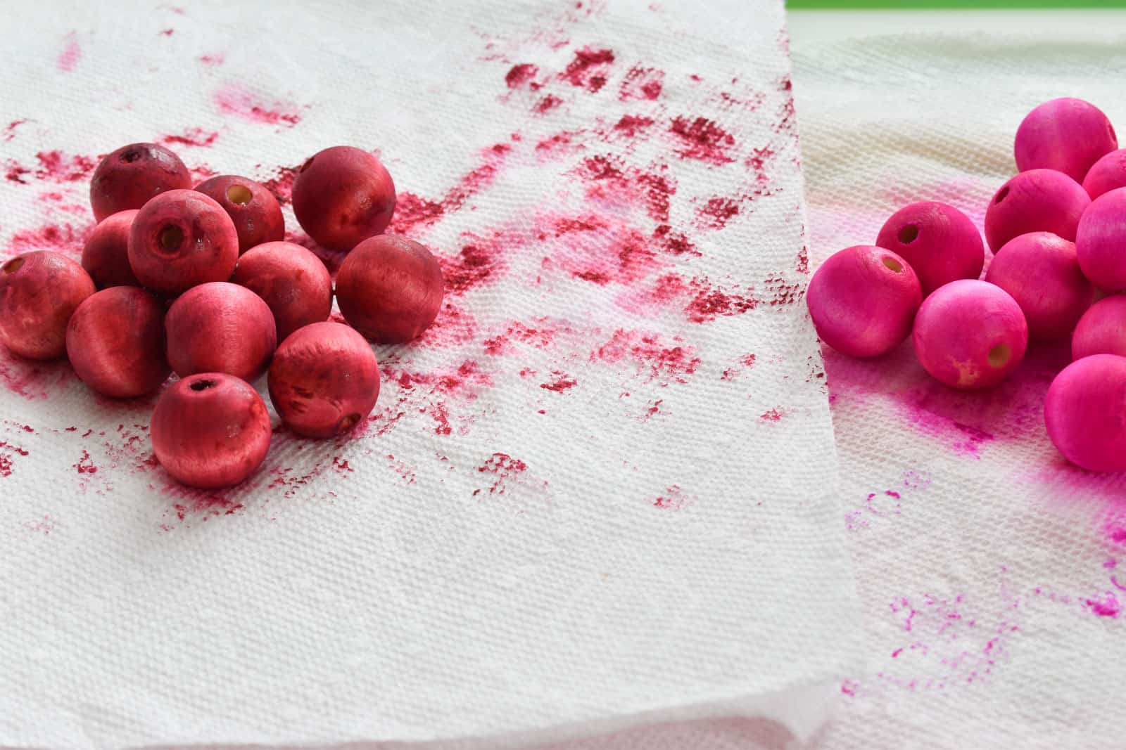 leave the beads out to dry