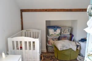 closet turned shared storage room office space