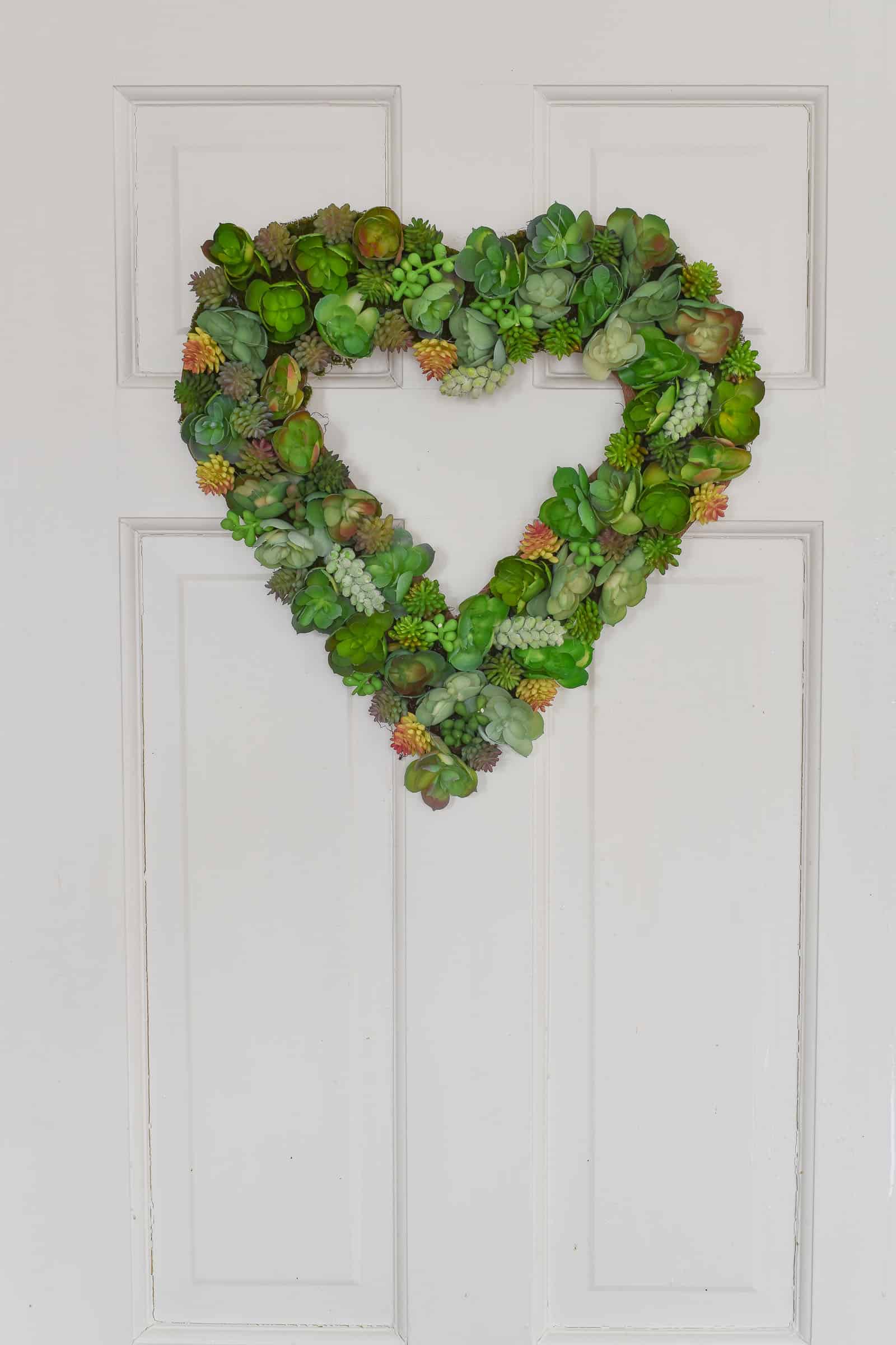 decorated succulent wreath