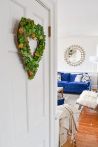 decorated succulent wreath