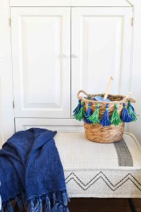 tasseled basket diy