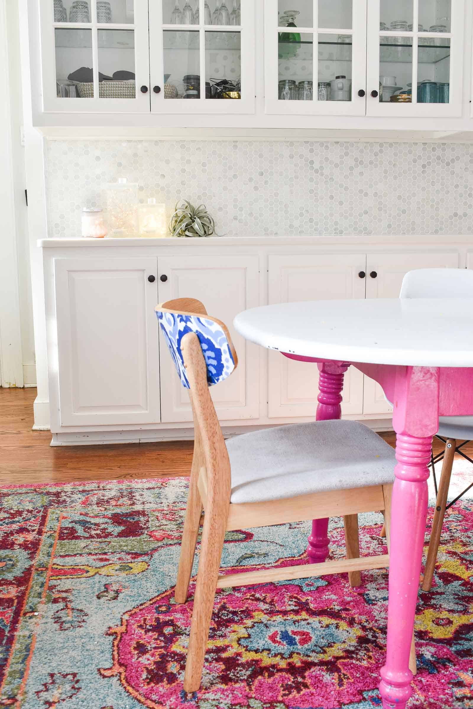 chair and table makeover for updated kitchen