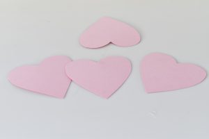 cut out paper hearts