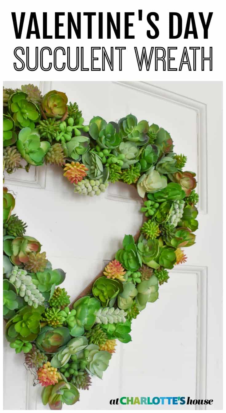 make a fun succulent wreath for valentine's day