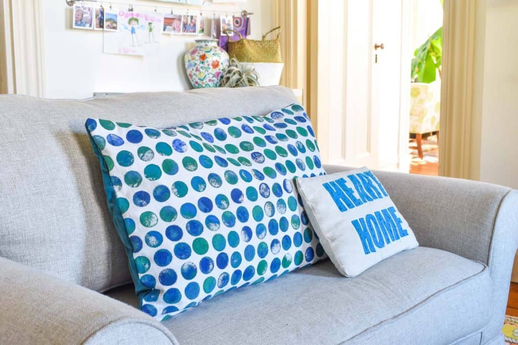 make your own stamped fabric