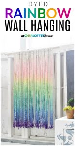 colorful Diy dyed rainbow wall hanging... i love the colors and texture of this wall hanging