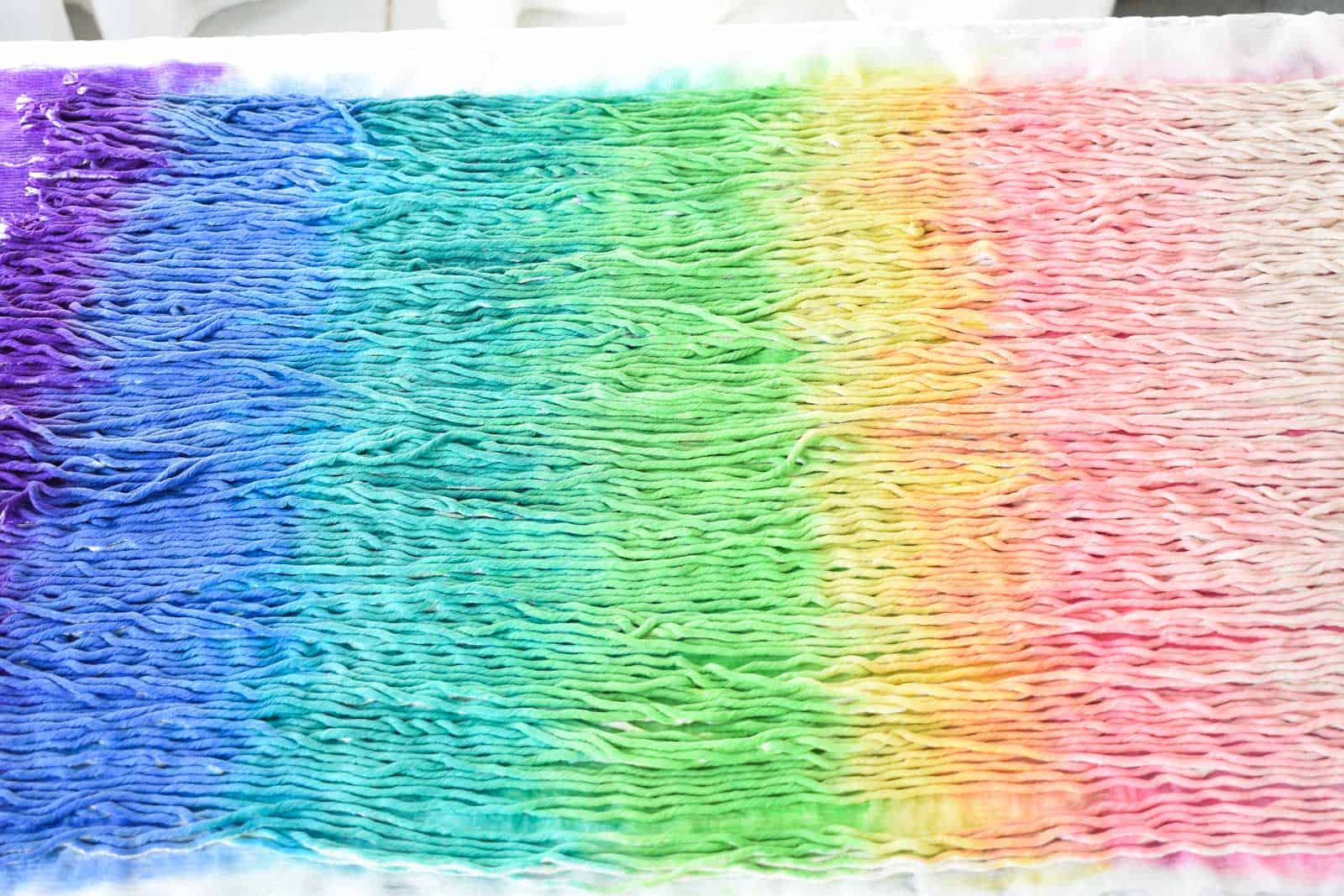 dye on rope wall hanging