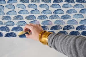 stamp pattern onto canvas