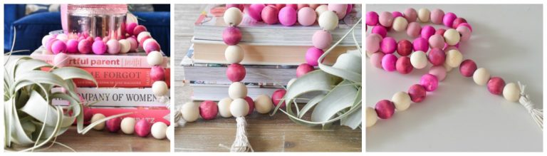 Wooden Valentine’s Beads