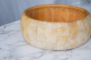 pencil outline on thrift store bowl