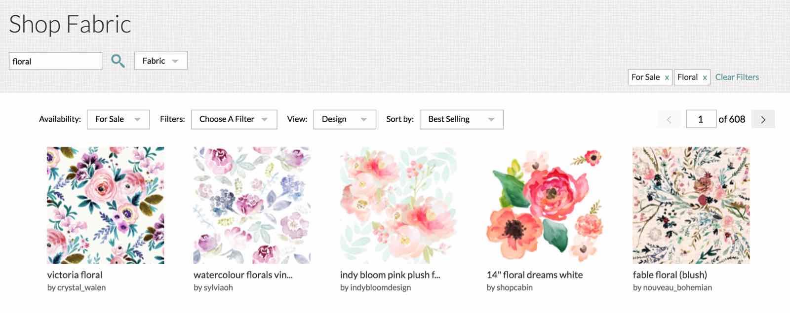 floral search terms