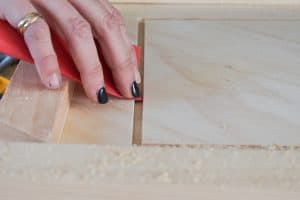 sanding the routed groove
