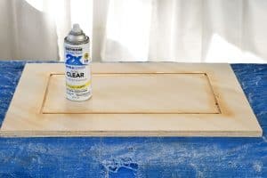 lacquer sprayed on wood to seal it before epoxy