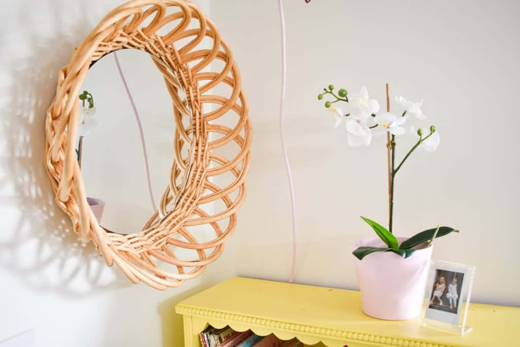 Round Rattan Mirror At Charlotte's House