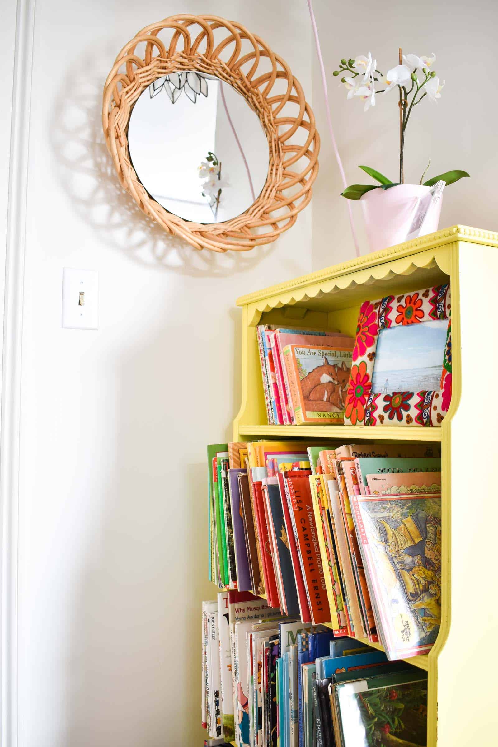 make your own boho rattan mirror