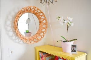 make your own boho rattan mirror