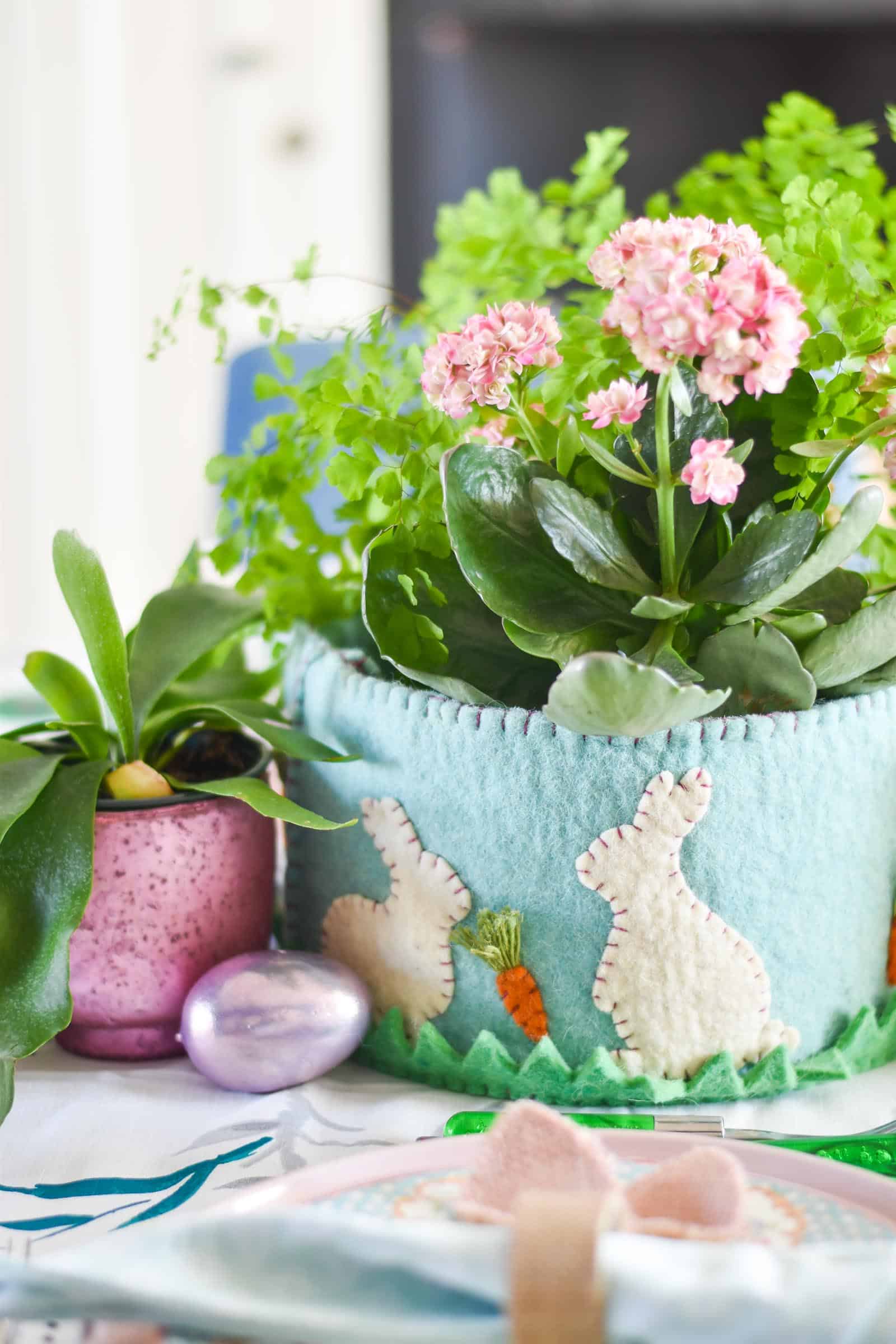 felt easter basket centerpiece