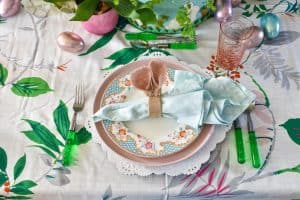 spring table place setting