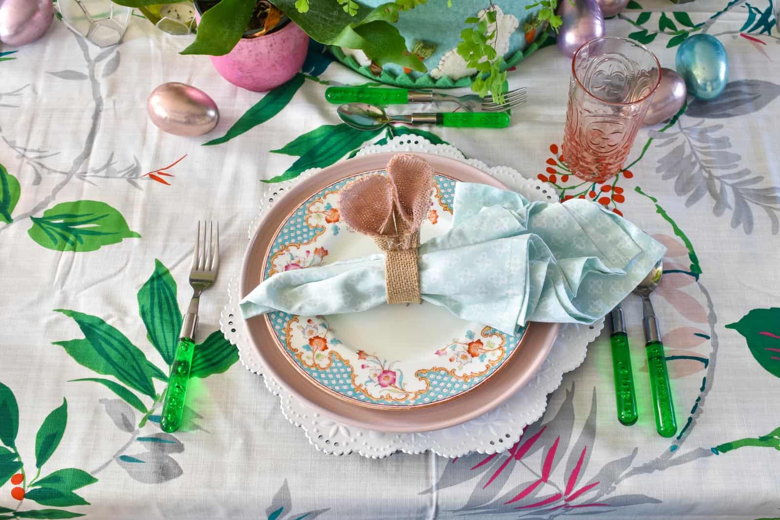 spring table place setting