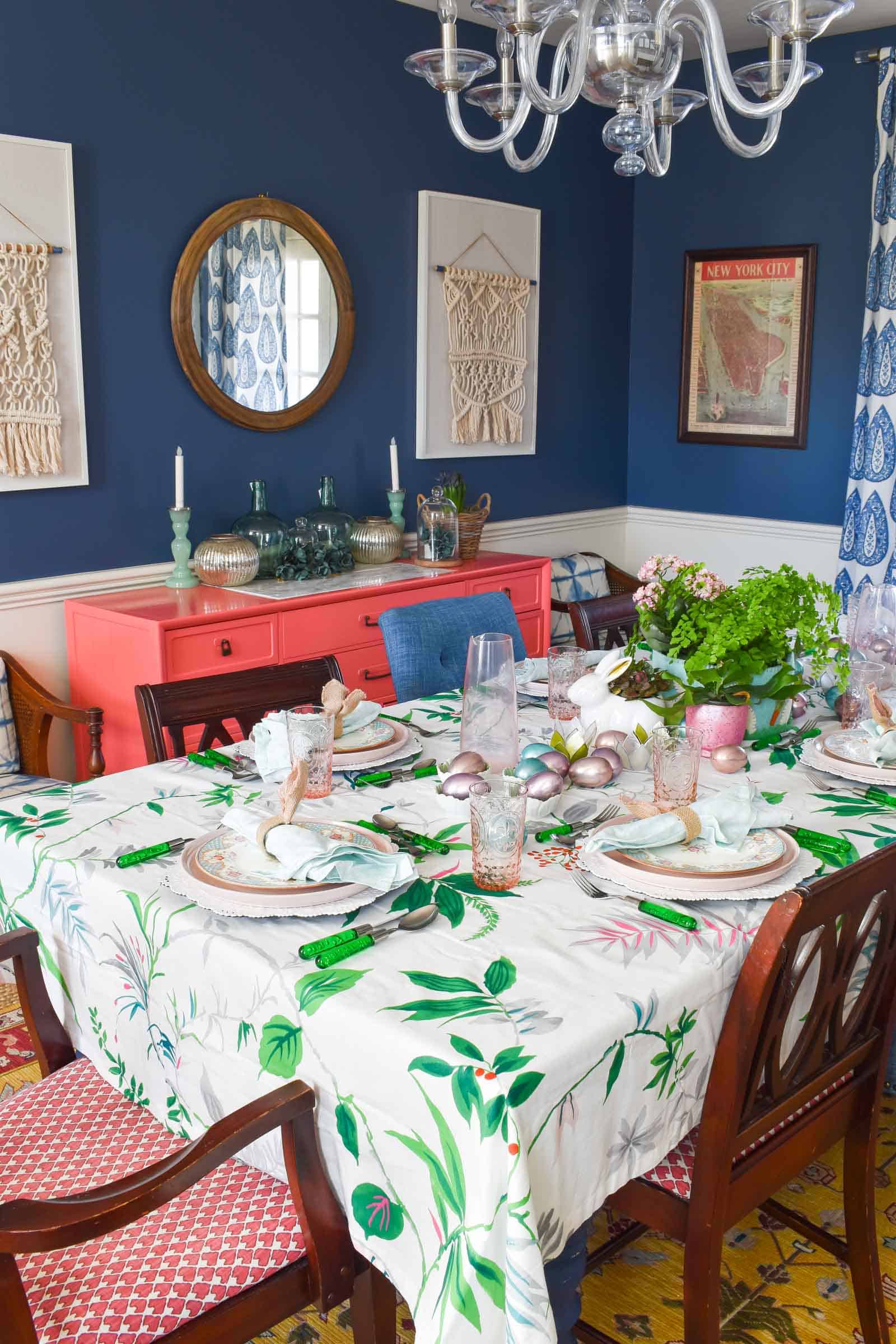 tablecloth for spring tablescape