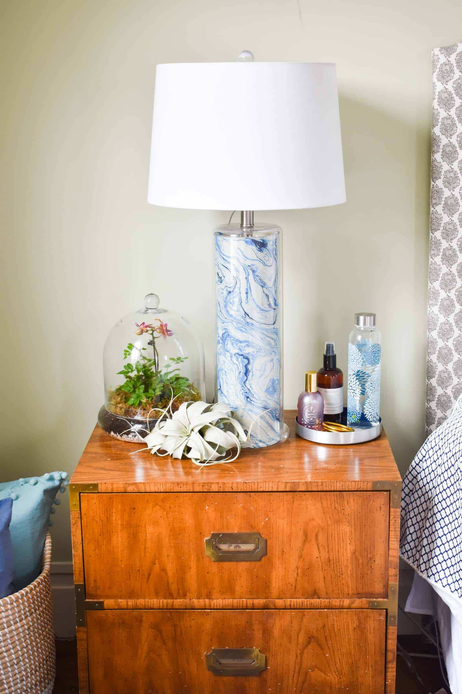 nightstand in master bedroom