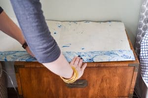 fold over paper for lamp makeover