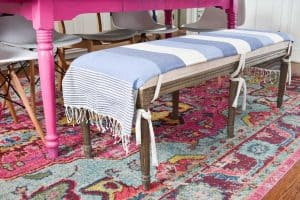 hand sewn bench seat cover