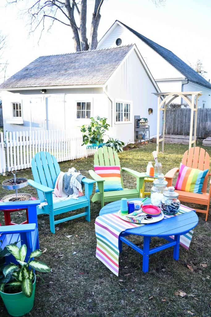 Colorful patio set new arrivals