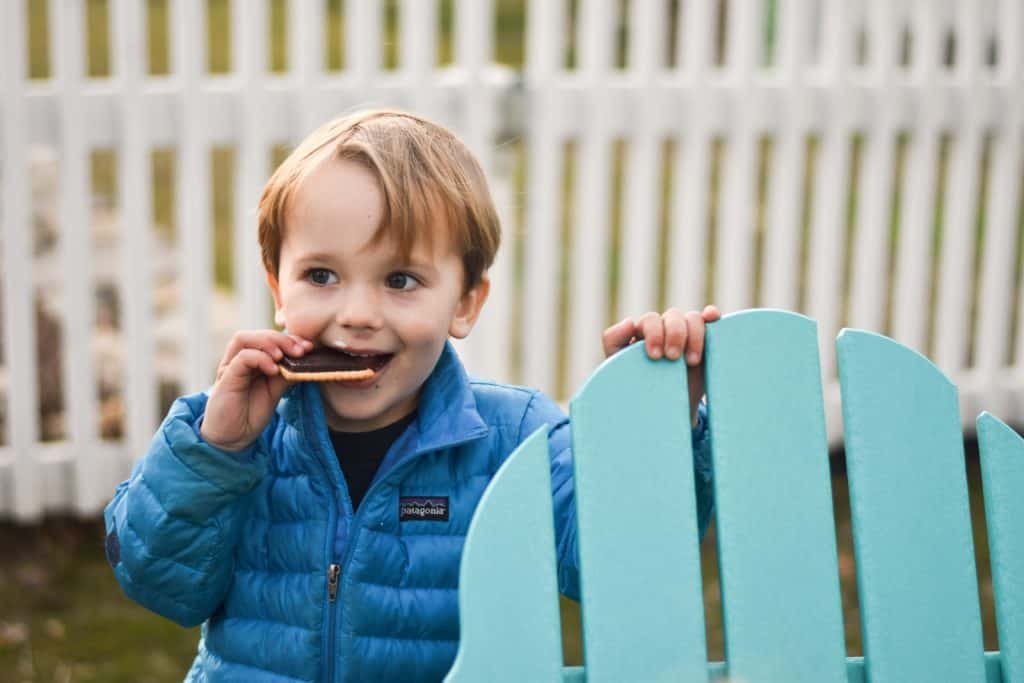 Fun s'mores party with our colorful all weather patio furniture