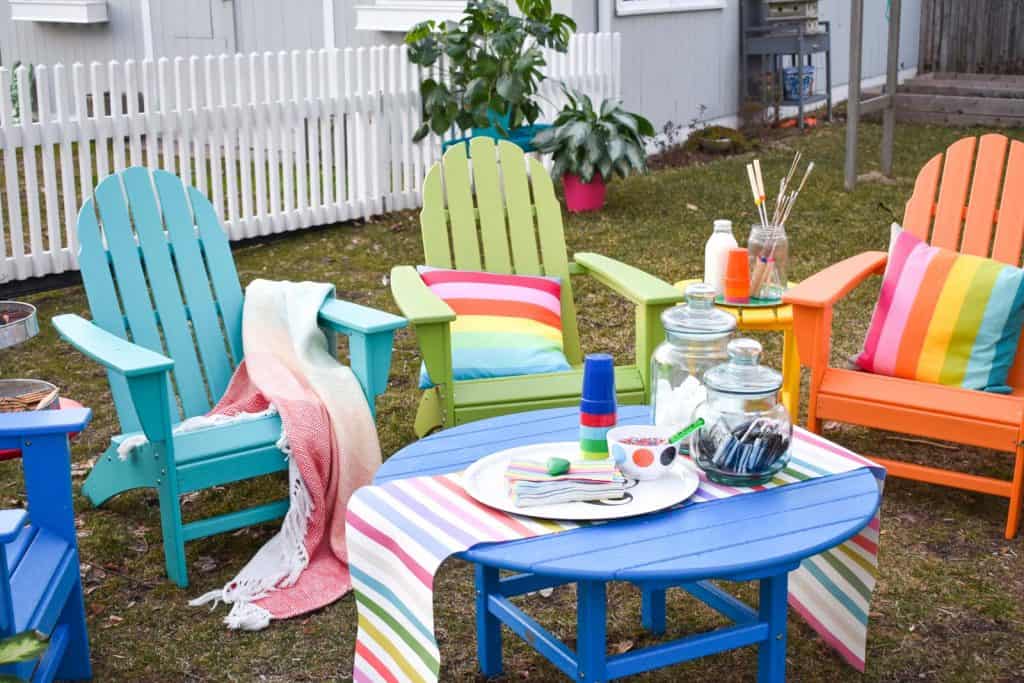 Bright colored 2025 outdoor chairs