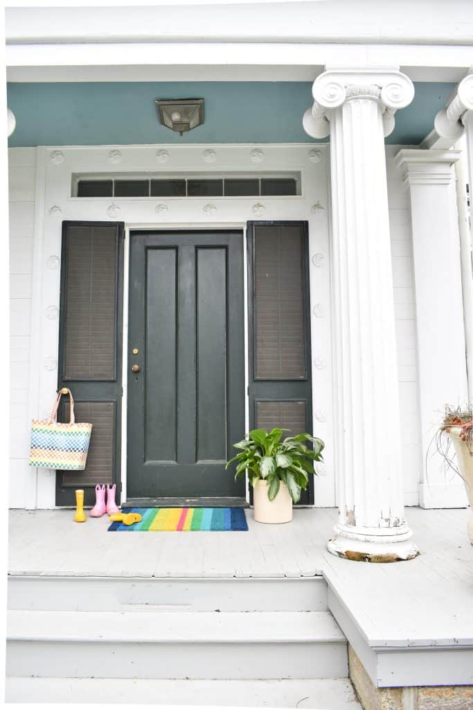 rainbow doormat outside out front door