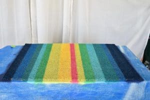 finished striped doormat