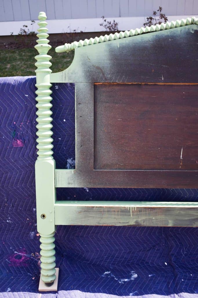 Spray Painted Headboard4 At Charlotte's House