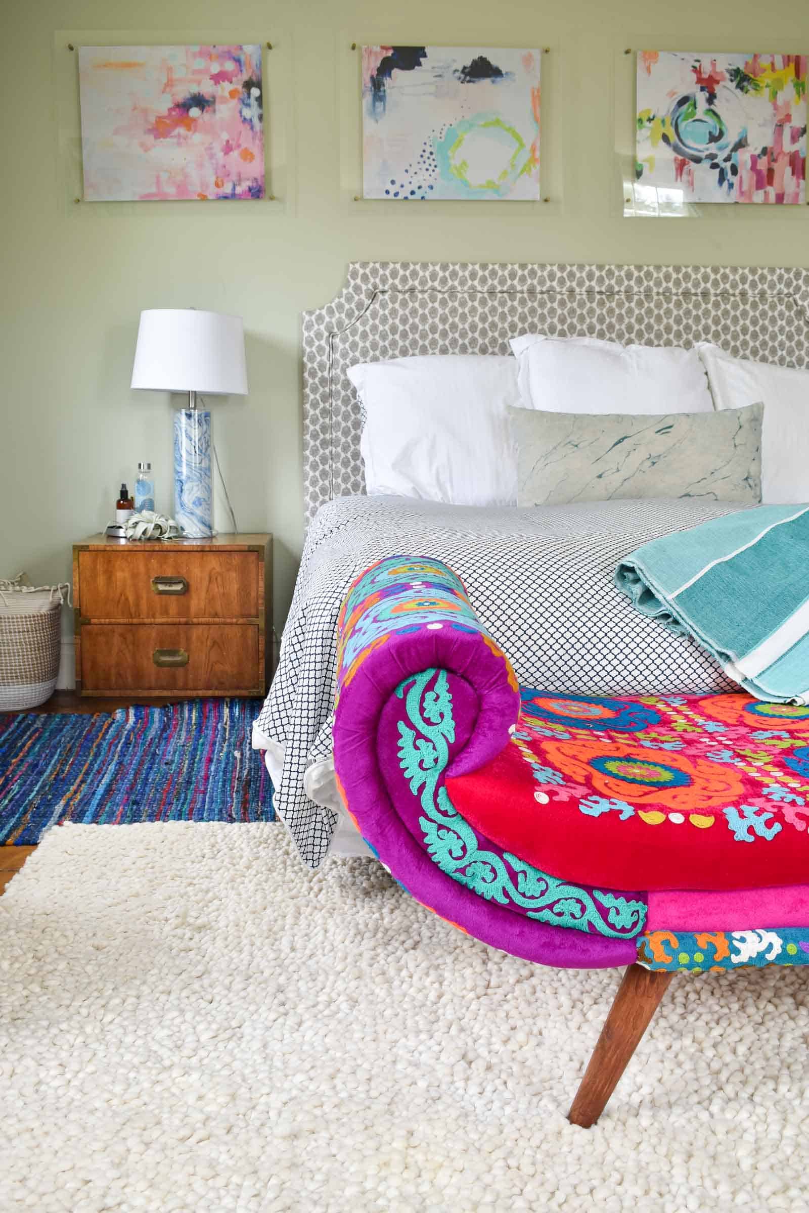 bench in the master bedroom