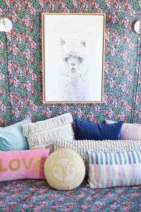 daybed colorful guest room reveal
