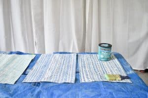 paint placemats with polycrylic to seal