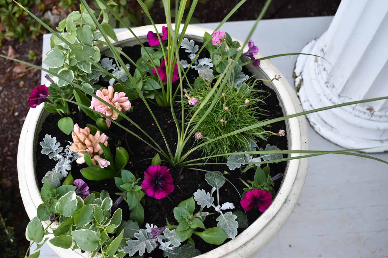 finished front planters for spring